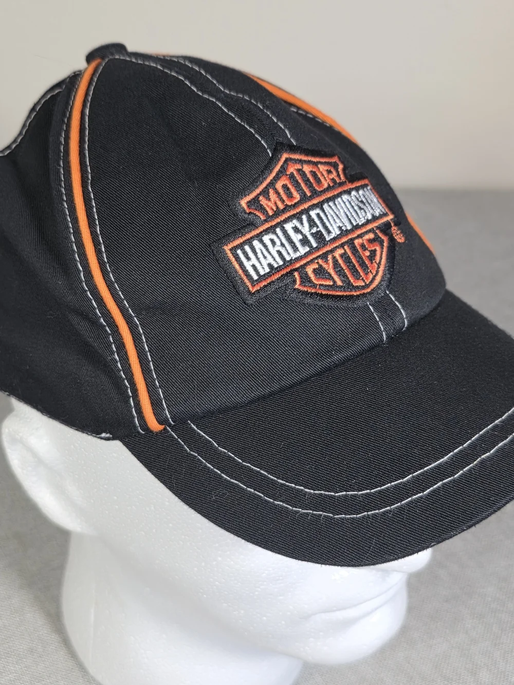 Harley-Davidson Toddler Black Orange Adjustable Hat